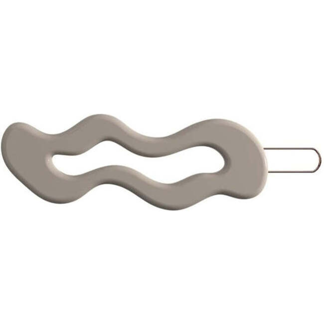 Smooth Matte Wave Hair Clip, Fog