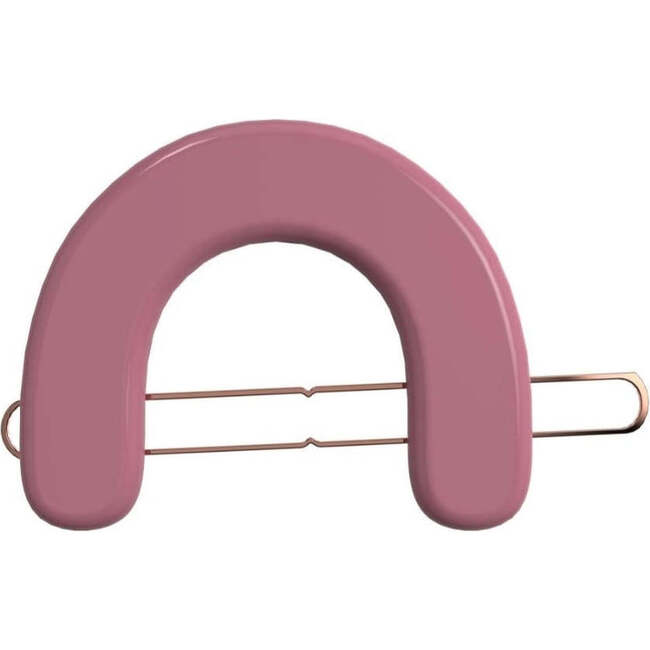 Smooth Matte Arch Hair Clip, Mauve Rose