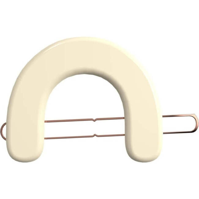 Smooth Matte Arch Hair Clip, Creamy White