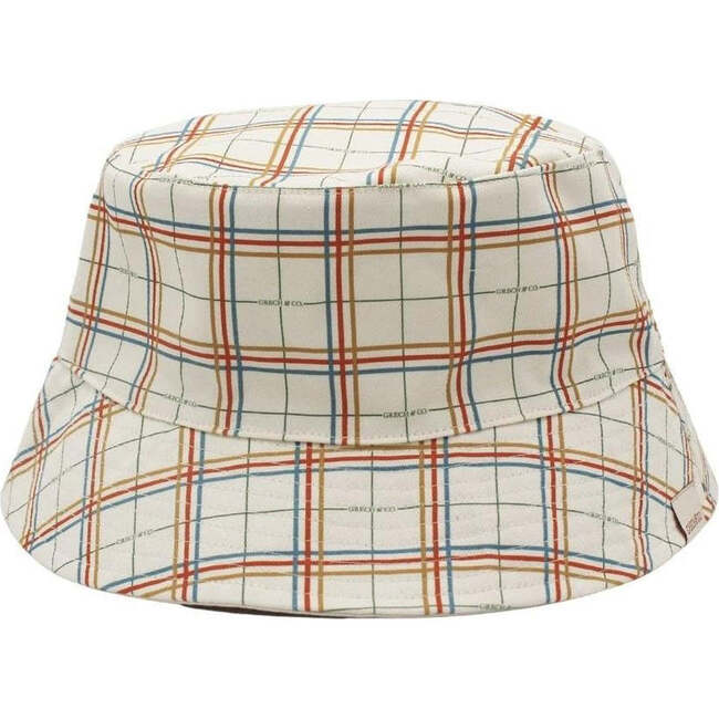 Plaid Pattern Reversible Bucket Hat, Multicolors