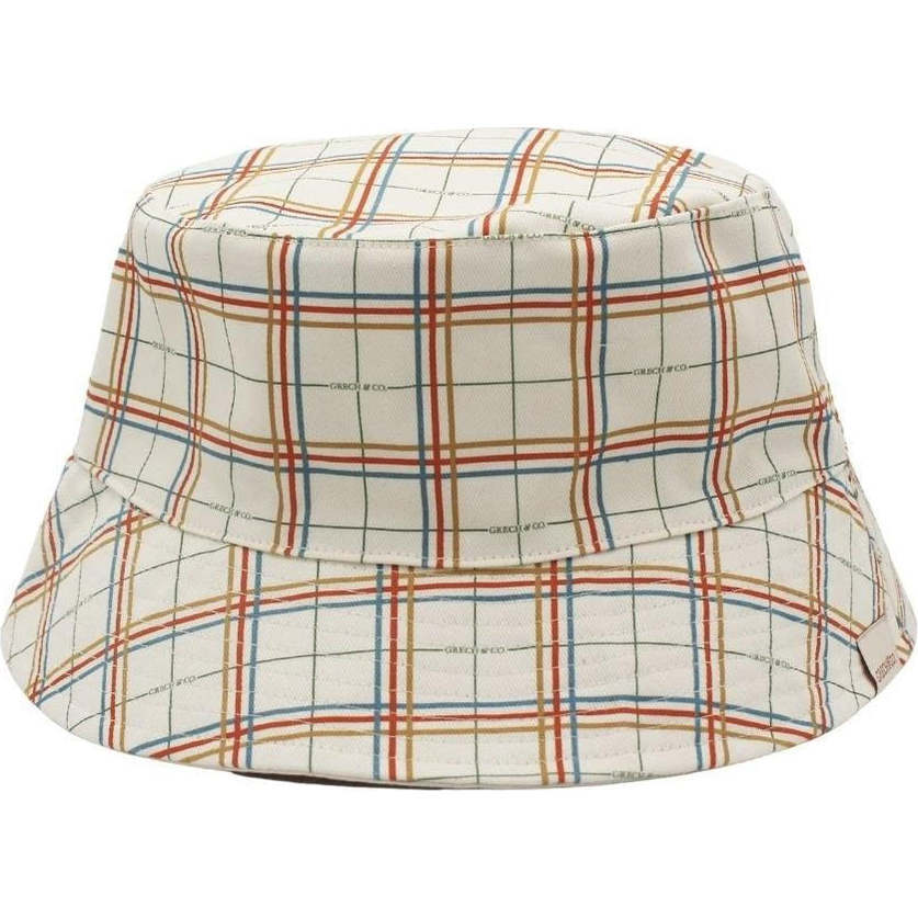 Plaid Pattern Reversible Bucket Hat, Multicolors - Hats - 1