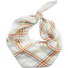 Plaid Pattern Organic Cotton Head Scarf, Multicolors - Scarves - 1 - thumbnail