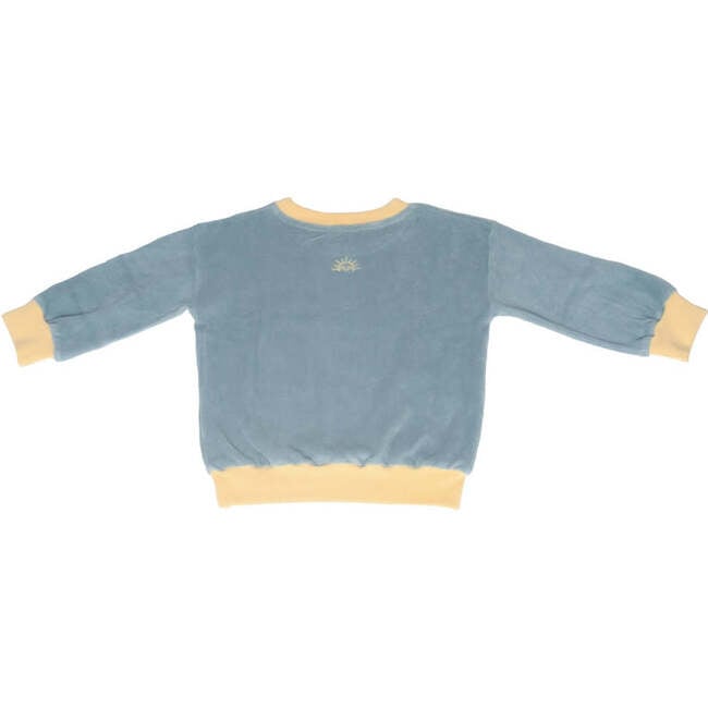 Organic Cotton Long Sleeve Signature Sweater, Sky Blue - Sweaters - 3