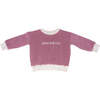 Organic Cotton Long Sleeve Signature Sweater, Mauve Rose - Sweaters - 1 - thumbnail