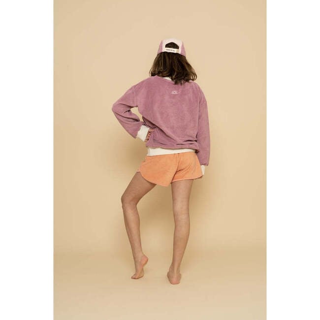 Organic Cotton Long Sleeve Signature Sweater, Mauve Rose - Sweaters - 4