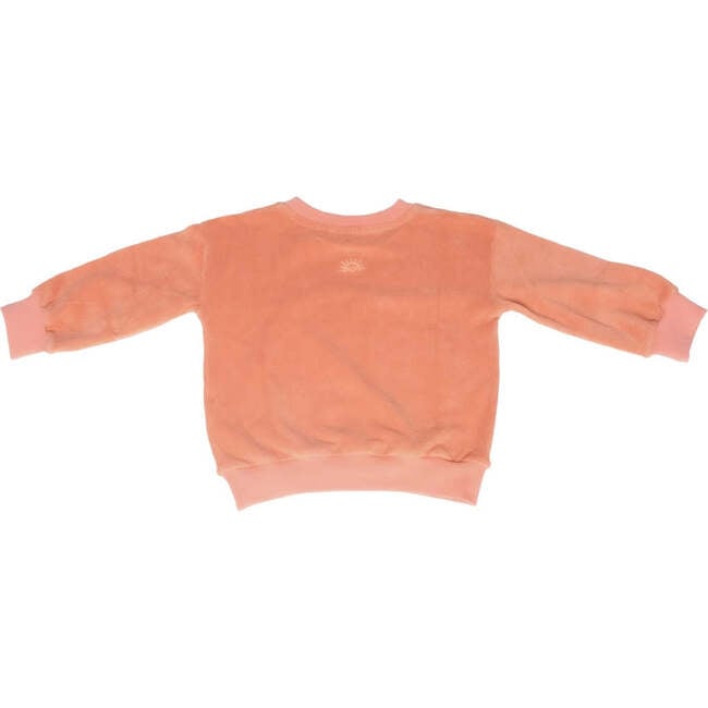 Organic Cotton Long Sleeve Signature Sweater, Coral Rouge - Sweaters - 3