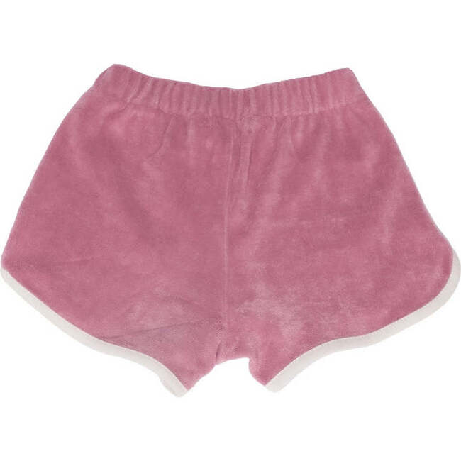 Medium Length Elastic Waist Retro Shorts,, Mauve Rose - Shorts - 3