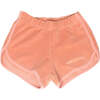 Medium Length Elastic Waist Retro Shorts, Coral Rouge - Shorts - 1 - thumbnail