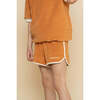 Medium Length Elastic Waist Retro Shorts,, Sienna - Shorts - 2