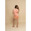 Medium Length Elastic Waist Retro Shorts, Coral Rouge - Shorts - 3