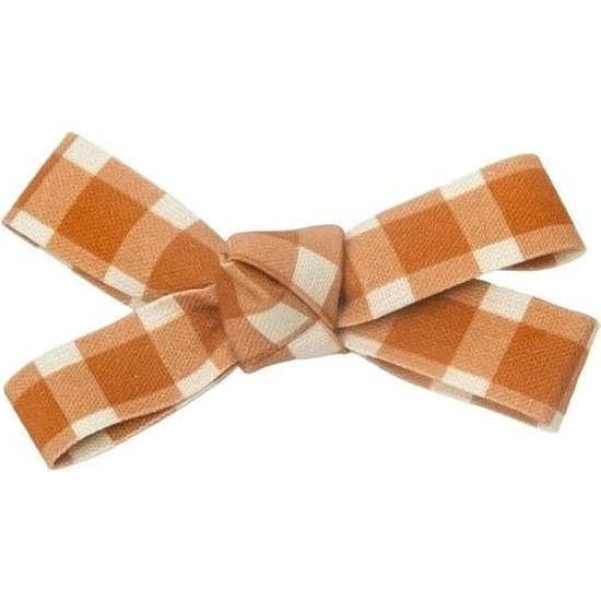 Kids Gingham Bow Hair Clip, Sienna