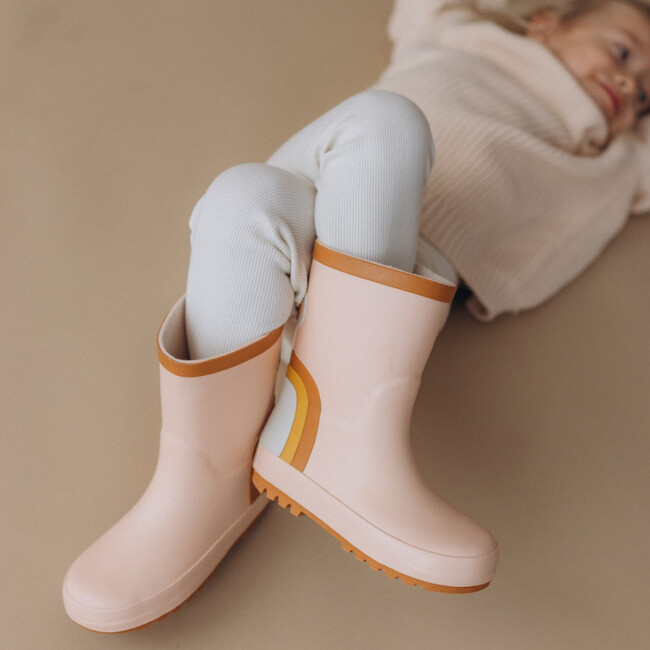 Kids Flexible Rubber Pull-On Rain Boots, Shell - Rain Boots - 2