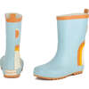 Kids Flexible Rubber Pull-On Rain Boots, Light Blue - Rain Boots - 3