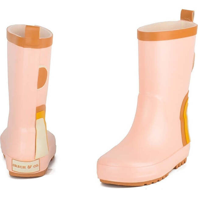 Kids Flexible Rubber Pull-On Rain Boots, Shell - Rain Boots - 3