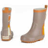 Kids Flexible Rubber Pull-On Rain Boots, Stone - Rain Boots - 3