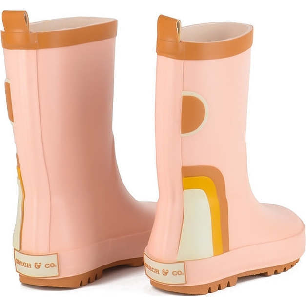Kids Flexible Rubber Pull-On Rain Boots, Shell - Rain Boots - 5