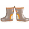 Kids Flexible Rubber Pull-On Rain Boots, Stone - Rain Boots - 6