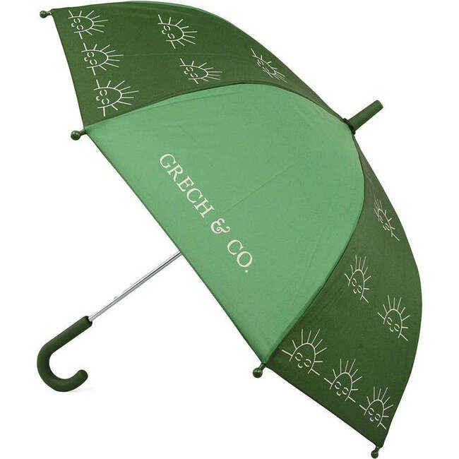 Kids Fiberglass Frame Rubber Handle Rain Umbrella, Orchard