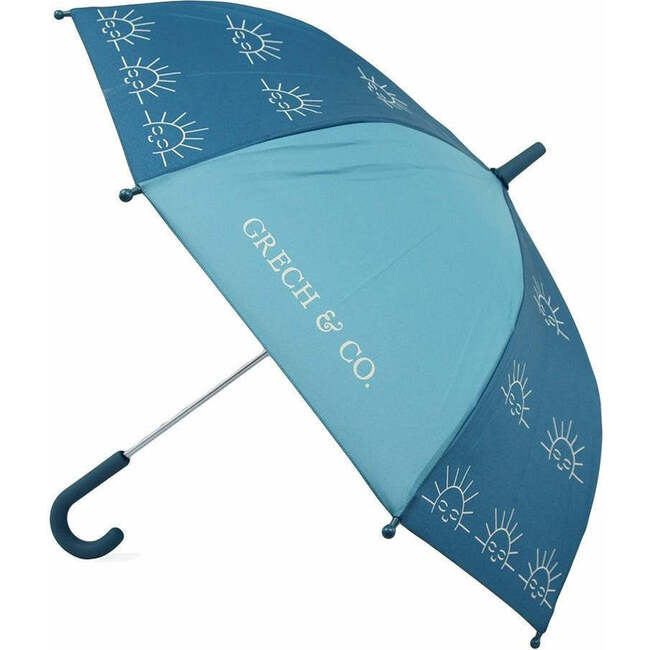 Kids Fiberglass Frame Rubber Handle Rain Umbrella, Laguna