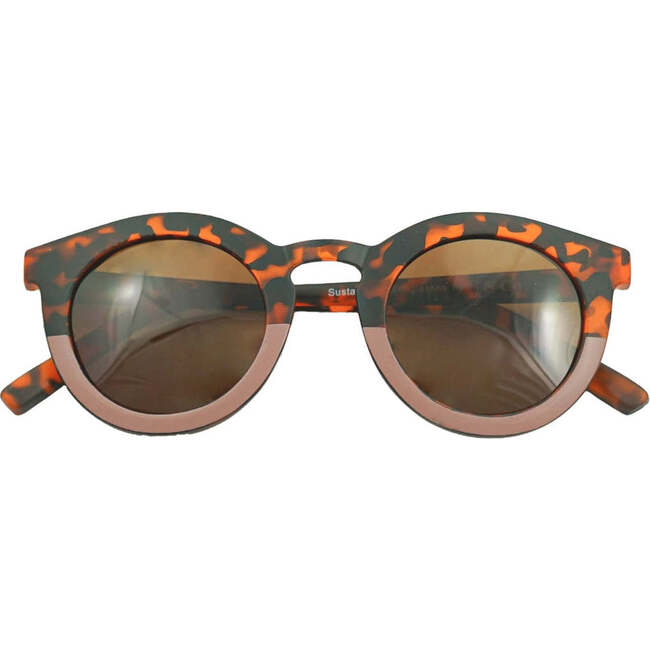 Kids Classic Recycled Plastic Polarized Sunglasses, Tortoise & Burlwood