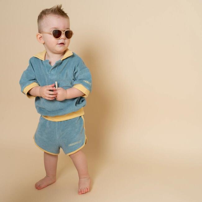 Kids Aviator Semi-Bendable Polarized Sunglasses, Creamy White - Sunglasses - 3