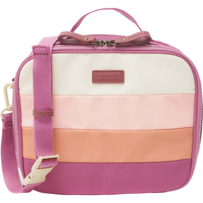 Insulated Cross Body Strap Lunch Bag, Mauve Rose Ombre