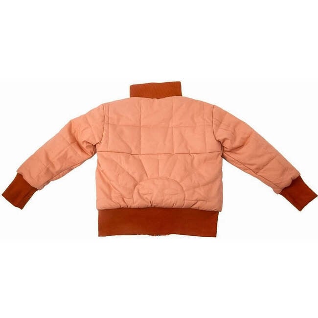 Gingham Reversible Zipper Bomber Jacket, Sunset & Sunset - Jackets - 5