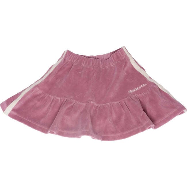 French Terry Elastic Waist Play Skort, Mauve Rose