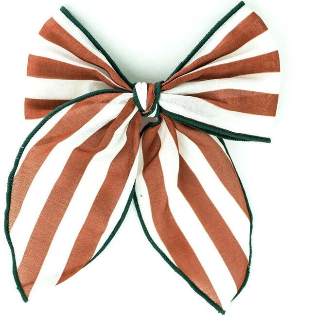 Fable Striped Large Size Alligator Bow Clip, Atlas & Tierra