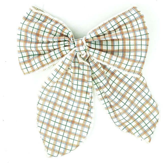 Fable Plaid Mid Size Alligator Bow Clip, Multicolors