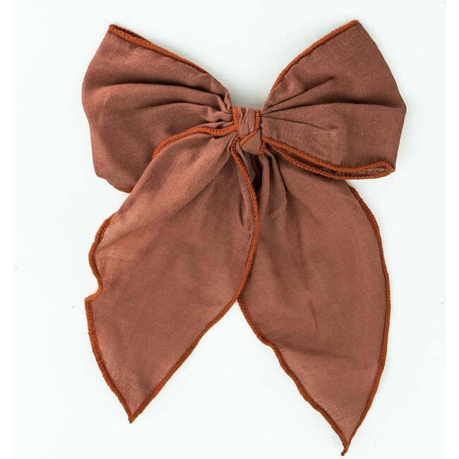 Fable Large Size Alligator Bow Clip, Mallow & Tierra