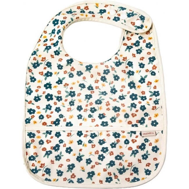 Basic Front Pocket Snap Bib, Meadow