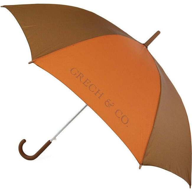 Adult Fiberglass Frame Rubber Handle Rain Umbrella, Tierra