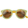Adult Classic Checkered Bendable Polarized Sunglasses, Laguna & Wheat - Sunglasses - 1 - thumbnail