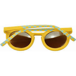 Adult Classic Checkered Bendable Polarized Sunglasses, Laguna & Wheat - Sunglasses - 2