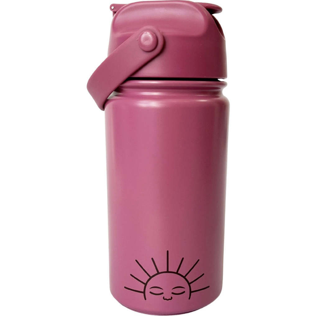 14 oz Bite & Sip Insulated Thermo Water Bottle, Mauve Rose - Bottles - 1
