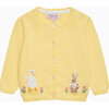 Little Duck And Bunny Cardigan, Lemon - Cardigans - 1 - thumbnail