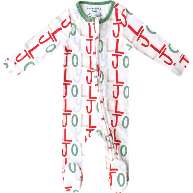 Ultra Soft Long Sleeve Zip-Up Footie Pajama, Jolly