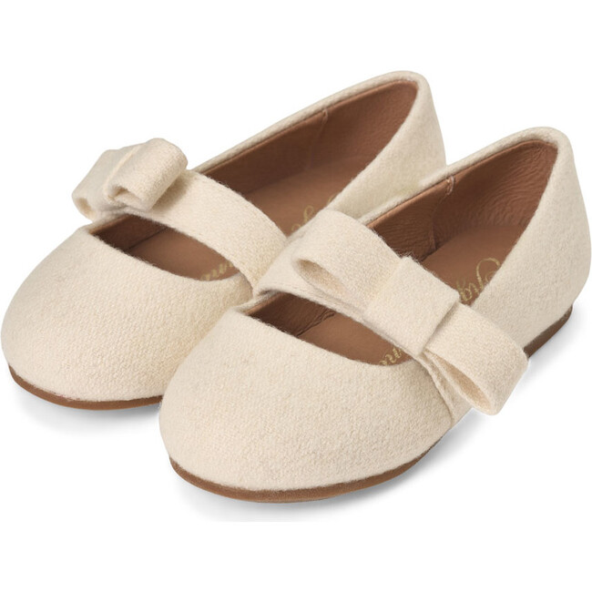 Mia Wool Flats, White - Flats - 2