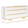 Yuzu 9-Drawer Assembled Dresser, White & Natural - Dressers - 4