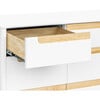 Yuzu 9-Drawer Assembled Dresser, White & Natural - Dressers - 7