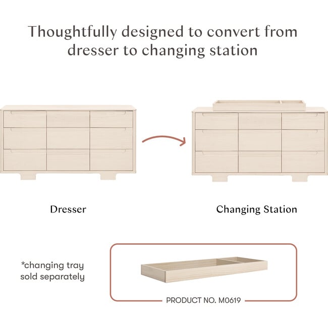 Yuzu 9-Drawer Assembled Dresser, Washed Natural - Dressers - 8