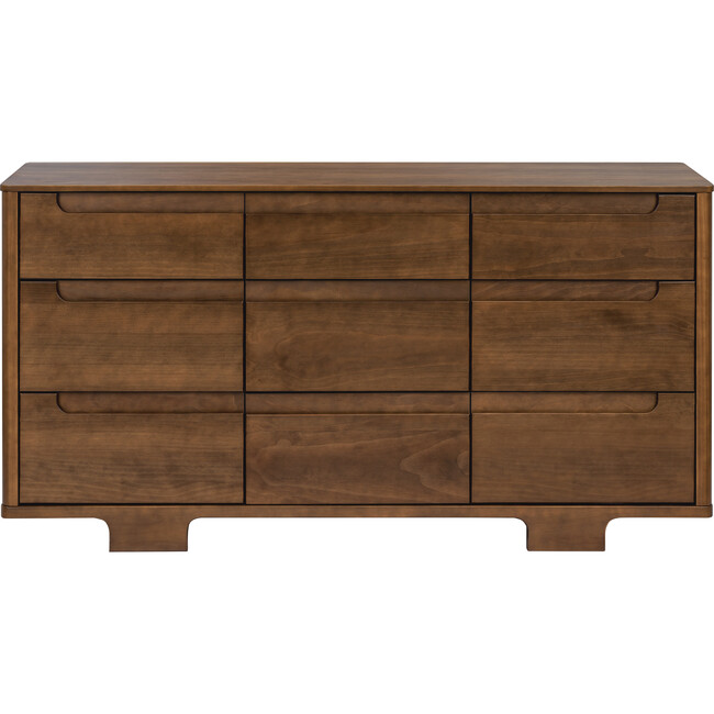 Yuzu 9-Drawer Assembled Dresser, Natural & Walnut - Dressers - 2