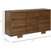 Yuzu 9-Drawer Assembled Dresser, Natural & Walnut - Dressers - 4