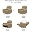 Rainbow Recliner & Swivel Glider, Teddy Loop, Latte Teddy Loop - Glider - 4