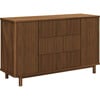 Pogo Tambour Assembled Dresser, Natural Walnut - Dressers - 1 - thumbnail