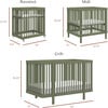 Pogo 8-In-1 Convertible Crib With All-Stages Conversion Kits, Olive - Cribs - 3