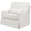 Crawford Performance Eco-Weave Pillowback Chair & a Half Comfort Swivel Glider, Fog Chatham Stripe - Glider - 1 - thumbnail