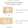 Pogo 8-In-1 Convertible Crib With All-Stages Conversion Kits, Blonde - Cribs - 6