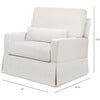 Crawford Performance Eco-Weave Pillowback Chair & a Half Comfort Swivel Glider, Fog Chatham Stripe - Glider - 6